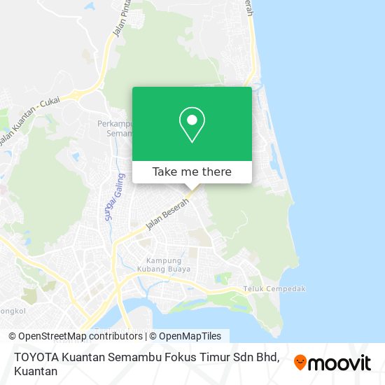 TOYOTA Kuantan Semambu Fokus Timur Sdn Bhd map