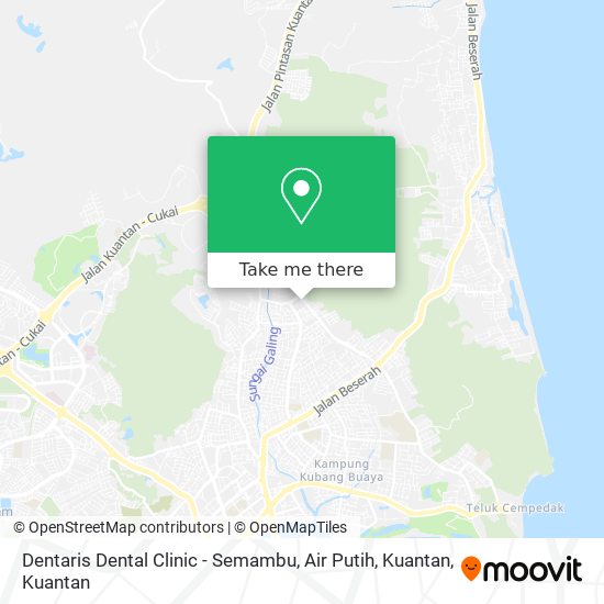 Peta Dentaris Dental Clinic - Semambu, Air Putih, Kuantan