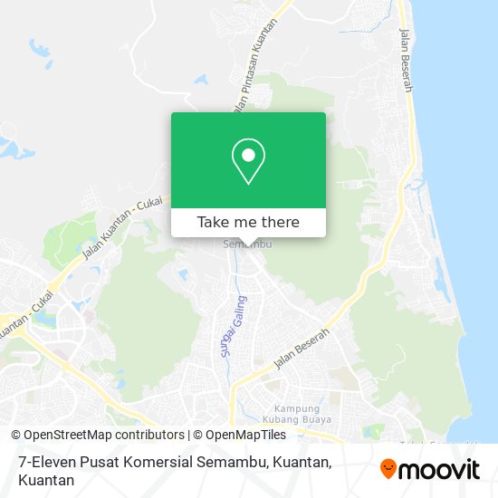 Peta 7-Eleven Pusat Komersial Semambu, Kuantan
