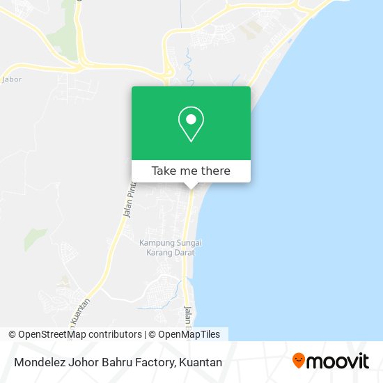 Peta Mondelez Johor Bahru Factory