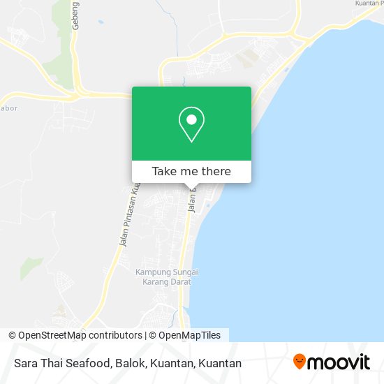 Sara Thai Seafood, Balok, Kuantan map