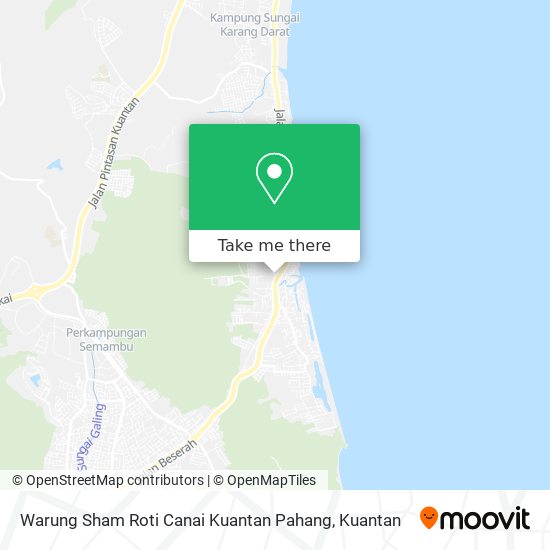 Peta Warung Sham Roti Canai Kuantan Pahang