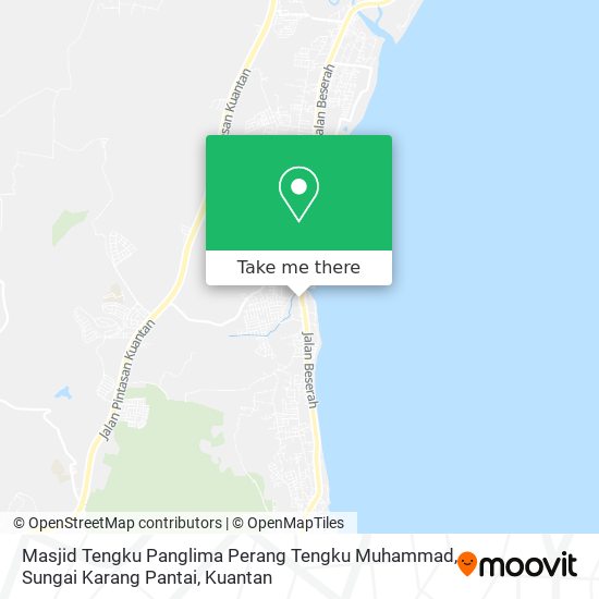 Masjid Tengku Panglima Perang Tengku Muhammad, Sungai Karang Pantai map