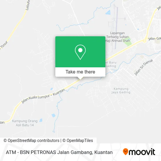 ATM - BSN PETRONAS Jalan Gambang map