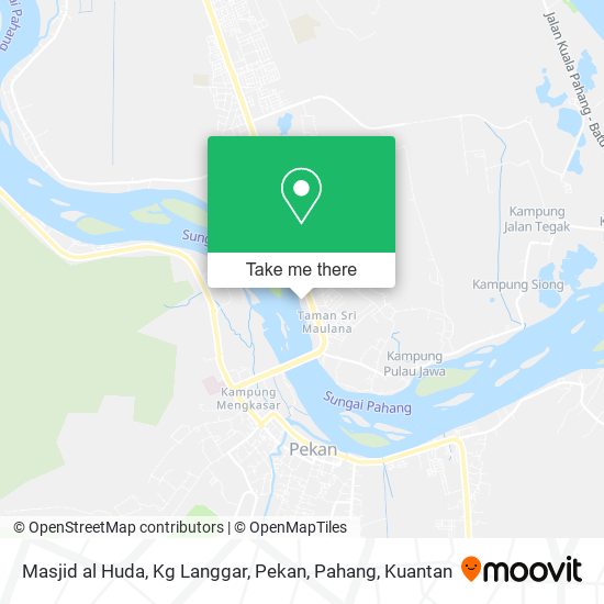 Masjid al Huda, Kg Langgar, Pekan, Pahang map
