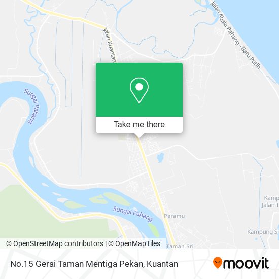 No.15 Gerai Taman Mentiga Pekan map