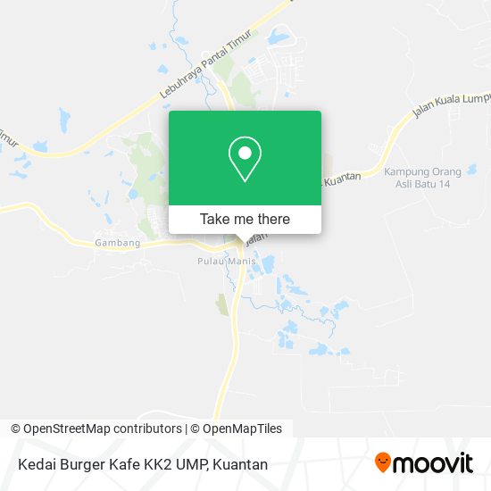 Peta Kedai Burger Kafe KK2 UMP