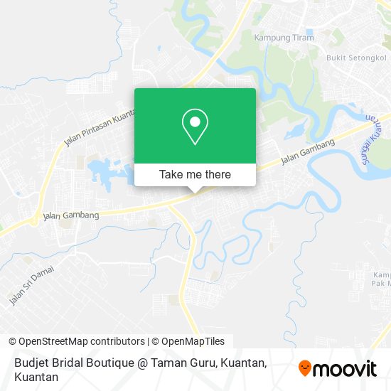 Budjet Bridal Boutique @ Taman Guru, Kuantan map