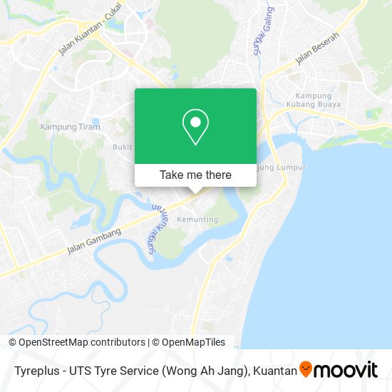 Peta Tyreplus - UTS Tyre Service (Wong Ah Jang)