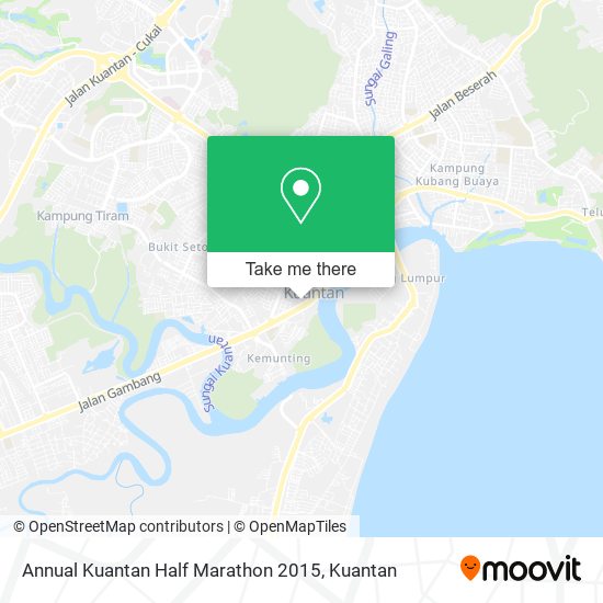 Annual Kuantan Half Marathon 2015 map