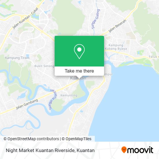 Night Market Kuantan Riverside map