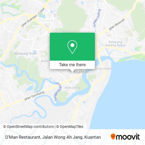 D'Man Restaurant, Jalan Wong Ah Jang map