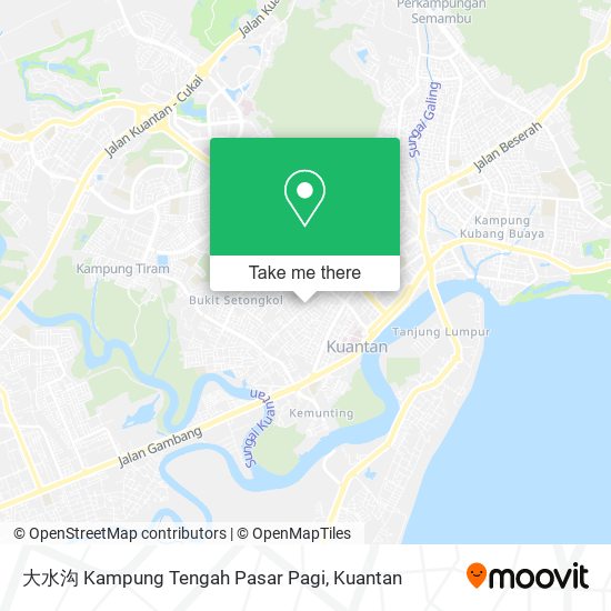 大水沟 Kampung Tengah Pasar Pagi map