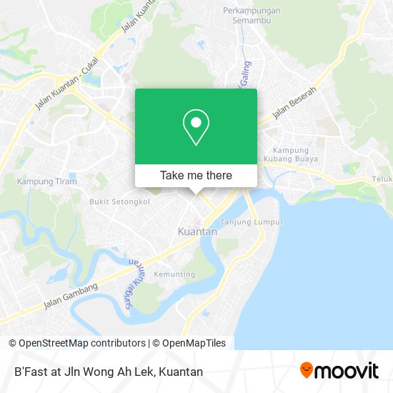 Peta B'Fast at Jln Wong Ah Lek
