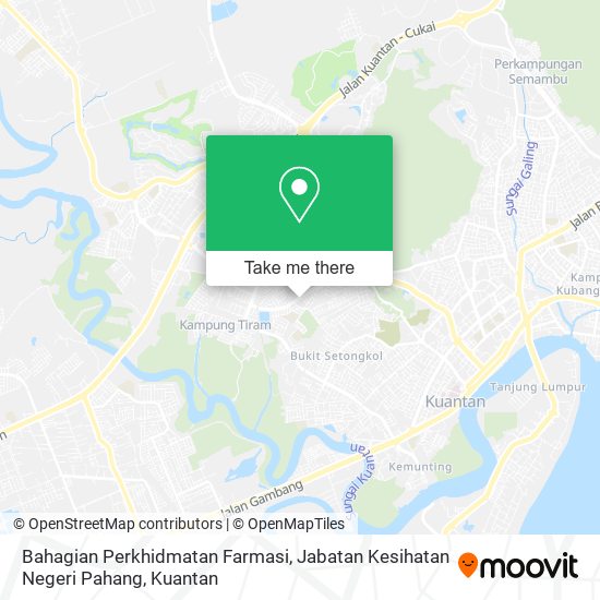 Bahagian Perkhidmatan Farmasi, Jabatan Kesihatan Negeri Pahang map