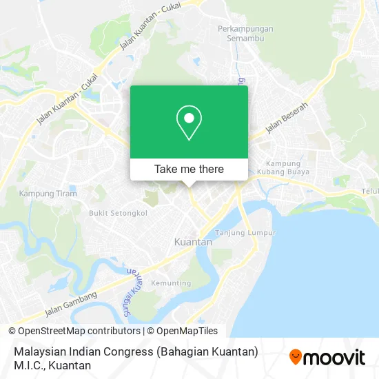 Malaysian Indian Congress (Bahagian Kuantan) M.I.C. map