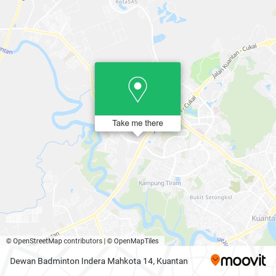 Dewan Badminton Indera Mahkota 14 map