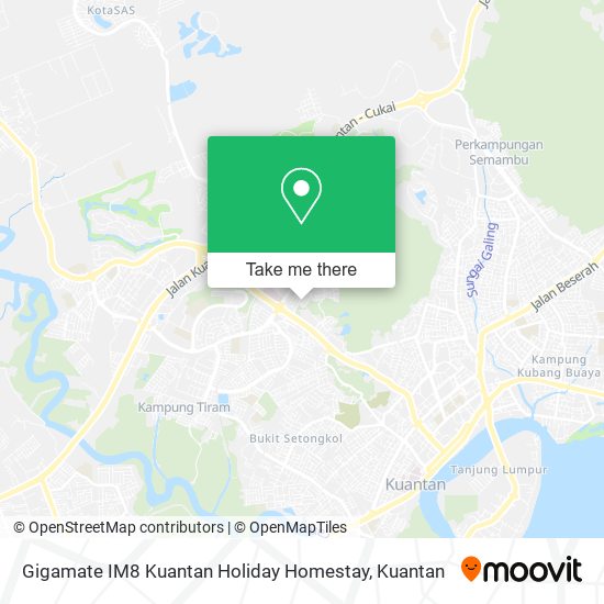 Peta Gigamate IM8 Kuantan Holiday Homestay