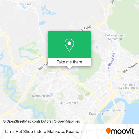 Iams Pet Shop Indera Mahkota map