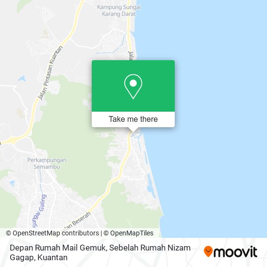Depan Rumah Mail Gemuk, Sebelah Rumah Nizam Gagap map