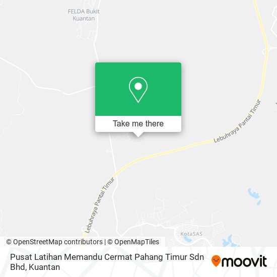 Peta Pusat Latihan Memandu Cermat Pahang Timur Sdn Bhd