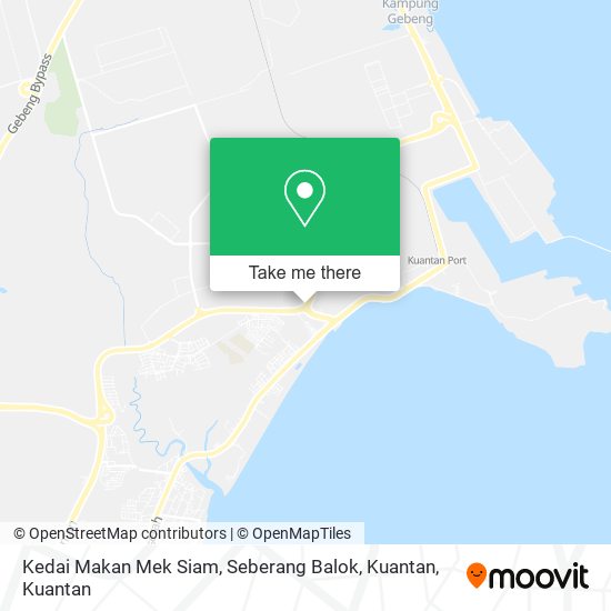 Kedai Makan Mek Siam, Seberang Balok, Kuantan map
