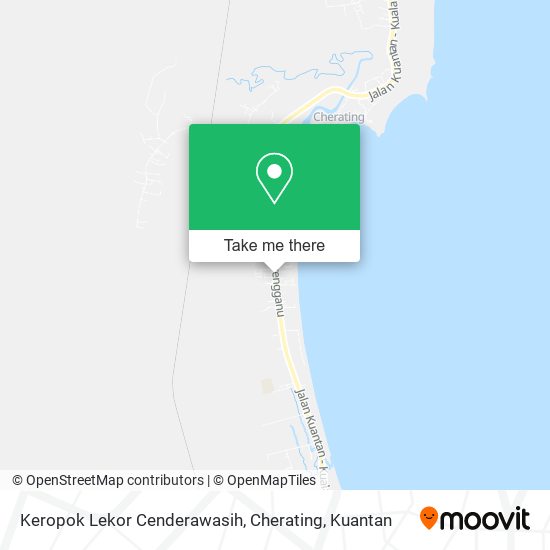 Keropok Lekor Cenderawasih, Cherating map