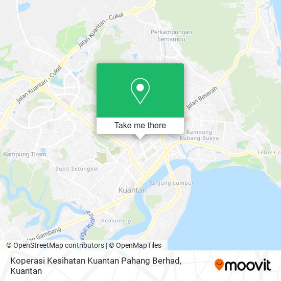 Peta Koperasi Kesihatan Kuantan Pahang Berhad