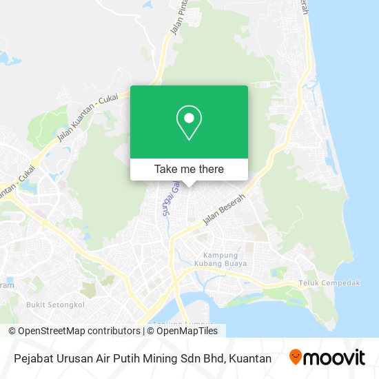 Pejabat Urusan Air Putih Mining Sdn Bhd map