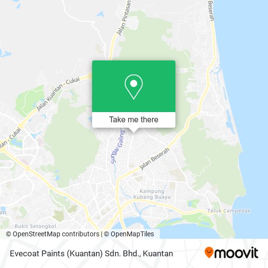 Peta Evecoat Paints (Kuantan) Sdn. Bhd.