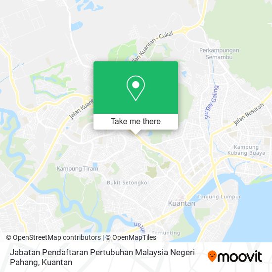 Peta Jabatan Pendaftaran Pertubuhan Malaysia Negeri Pahang
