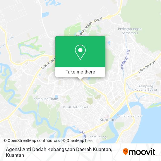 Agensi Anti Dadah Kebangsaan Daerah Kuantan map