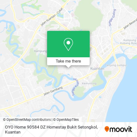 OYO Home 90584 DZ Homestay Bukit Setongkol map