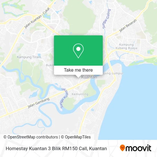 Homestay Kuantan 3 Bilik RM150 Call map