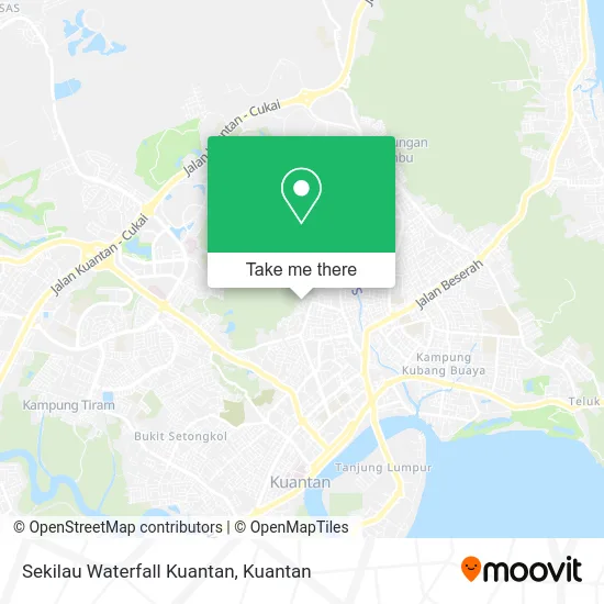 Sekilau Waterfall Kuantan map