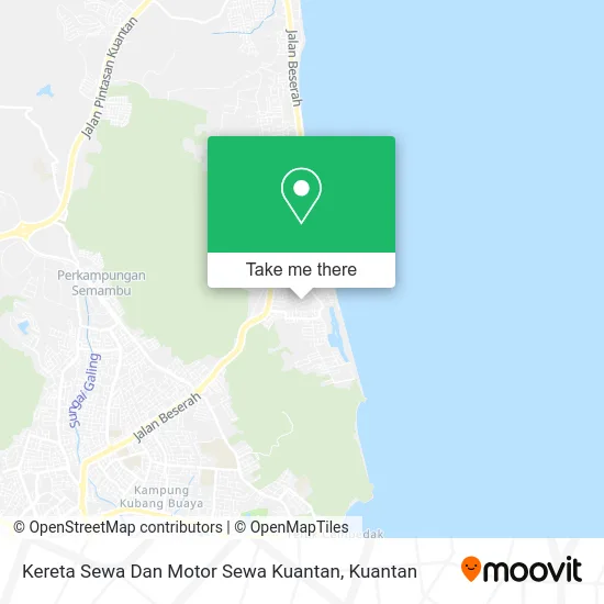 Peta Kereta Sewa Dan Motor Sewa Kuantan