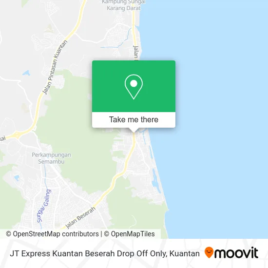 JT Express Kuantan Beserah Drop Off Only map