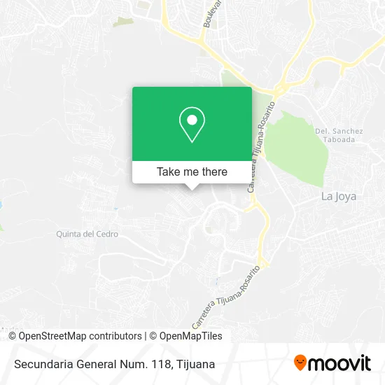 Secundaria General Num. 118 map