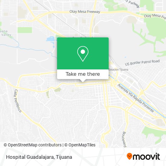 Hospital Guadalajara map