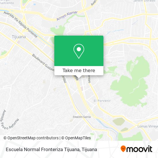 Escuela Normal Fronteriza Tijuana map
