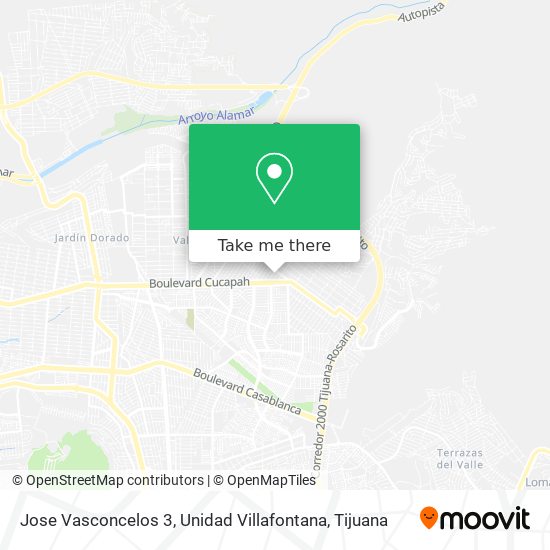 Jose Vasconcelos 3, Unidad Villafontana map