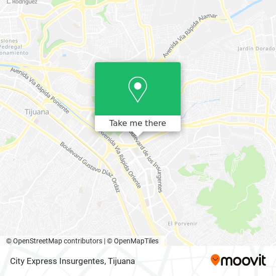 City Express Insurgentes map