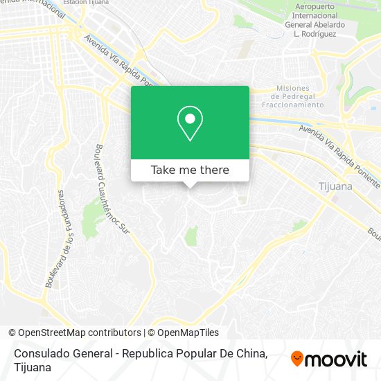 Consulado General - Republica Popular De China map