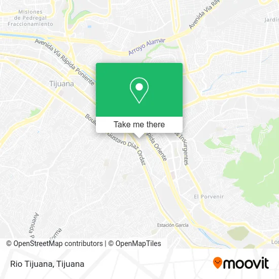 Rio Tijuana map