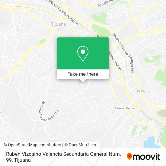 Ruben Vizcaino Valencia Secundaria General Num. 99 map