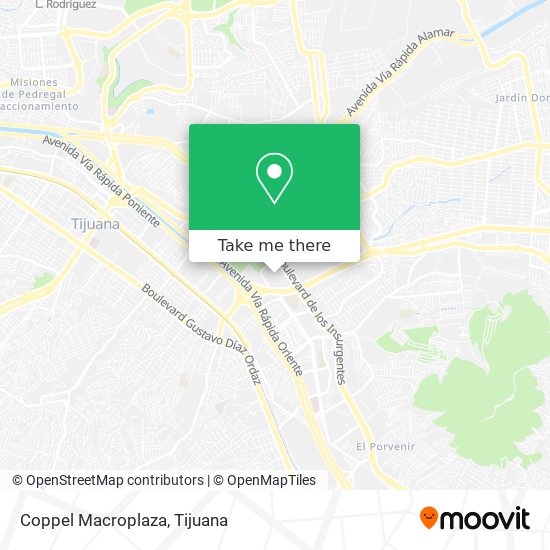 Coppel Macroplaza map