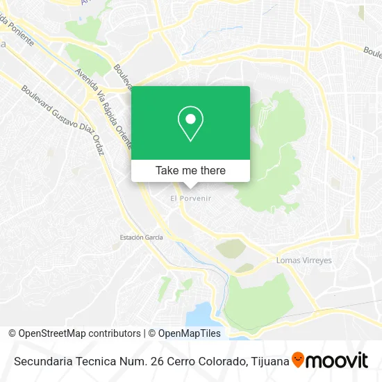 Mapa de Secundaria Tecnica Num. 26 Cerro Colorado