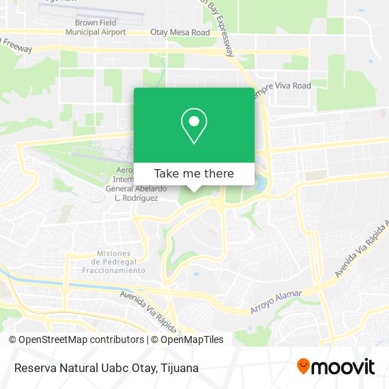 Reserva Natural Uabc Otay map