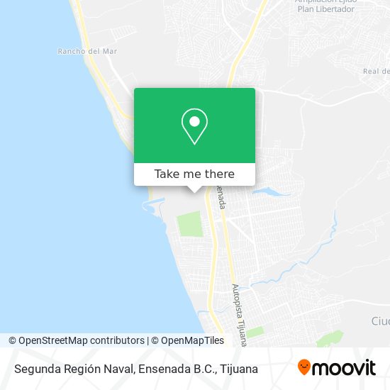 Segunda Región Naval, Ensenada B.C. map