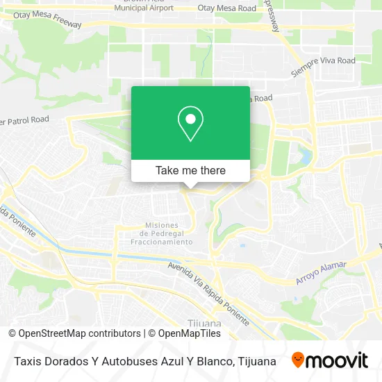 Taxis Dorados Y Autobuses Azul Y Blanco map